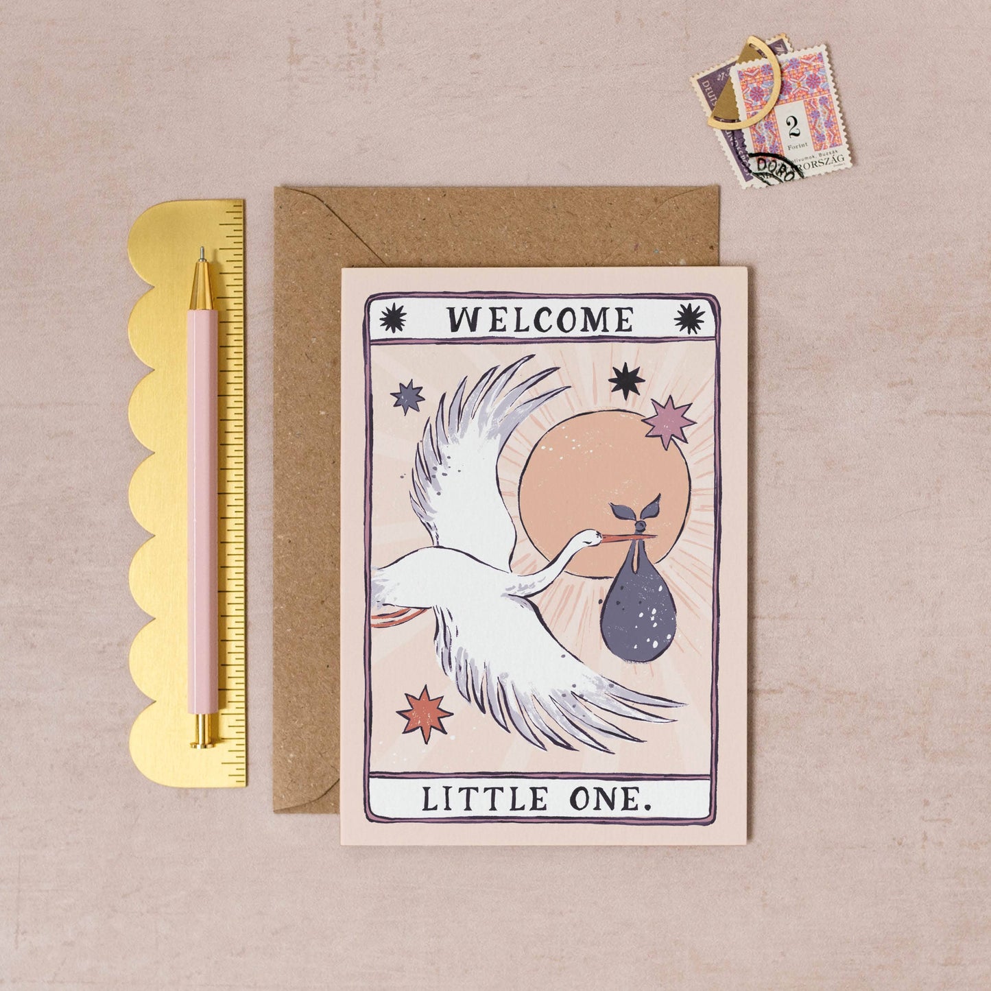Welcome little one Card | Gender Neutral Baby Cards | Adoption
