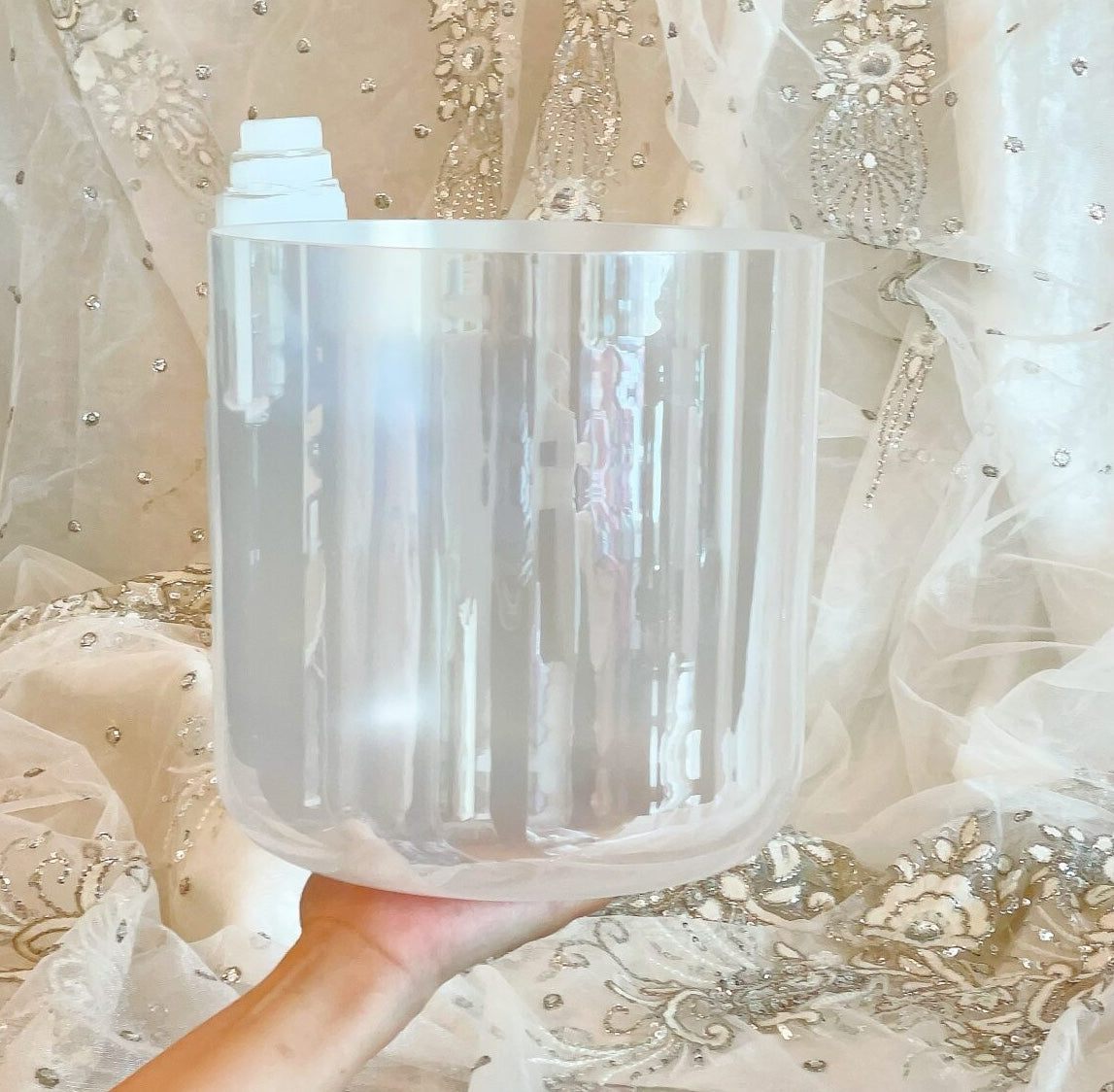 Platinium Moonstone Crystal Bowl