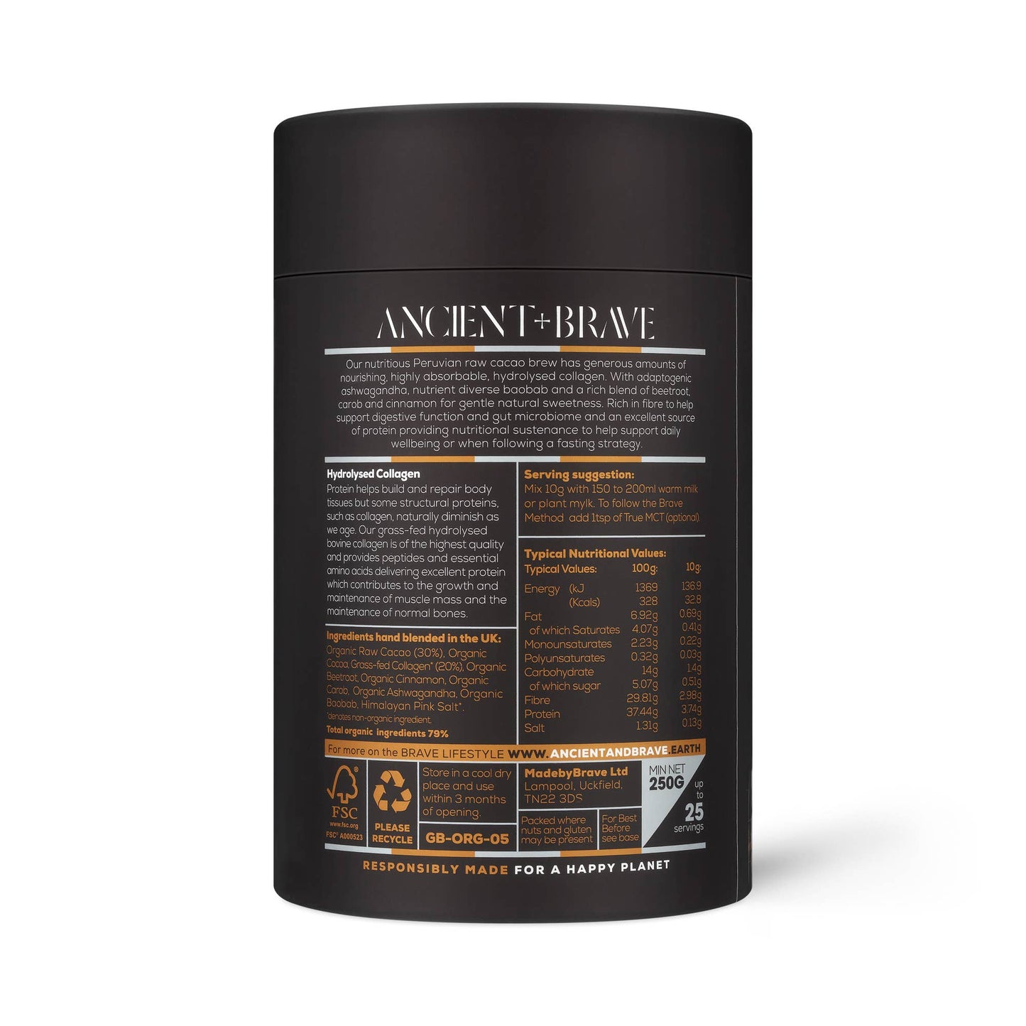 Cacao + Collagen 250G Tub