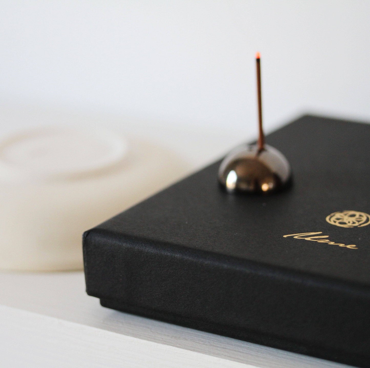 PORCELAIN INCENSE DISH ~ Sandstone Quartz