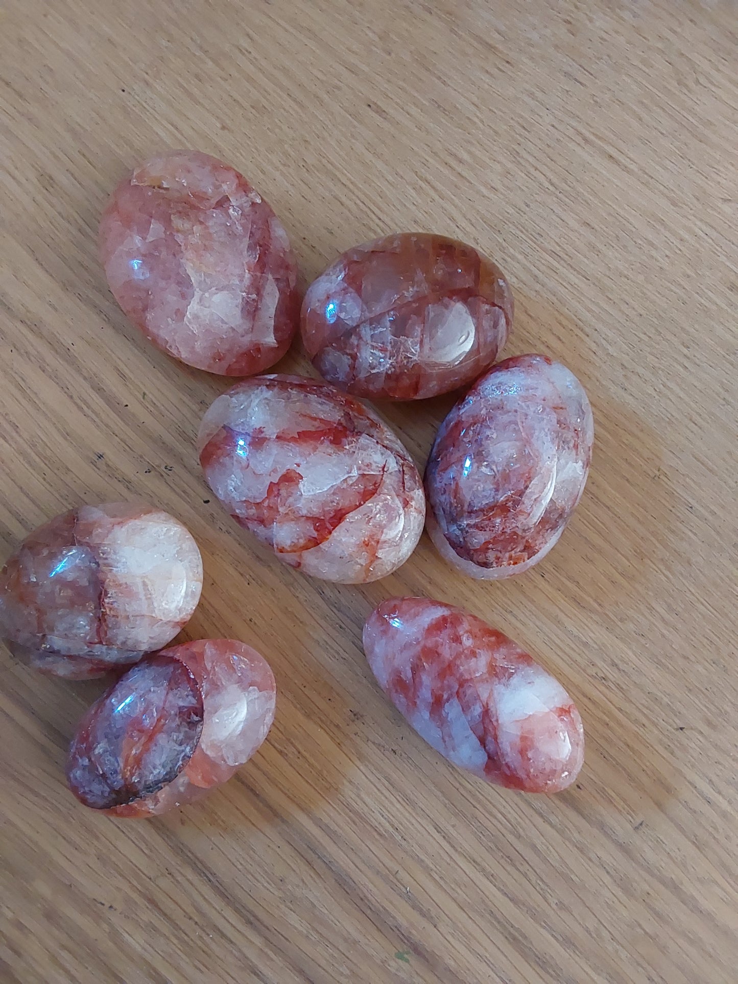 Crystal - Fire Agate palmstone