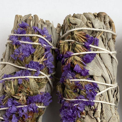Purple Sinuata and White Sage 4"