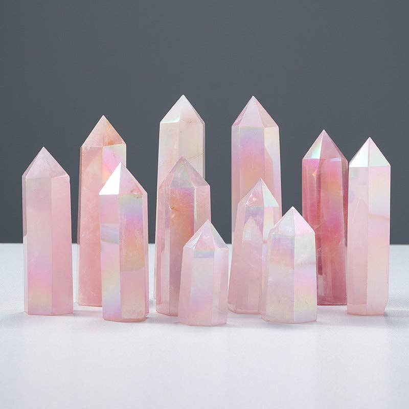 Crystal - Aura Rose Quartz Tower Point Generator – Love