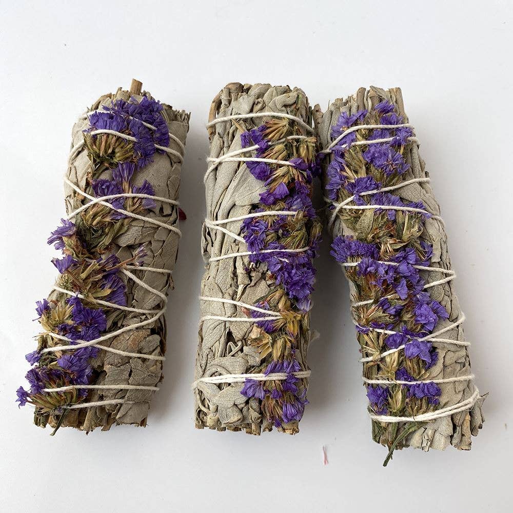 Purple Sinuata and White Sage 4"