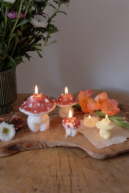 Glittery Goddess Mushrooms | Mushroom Candles