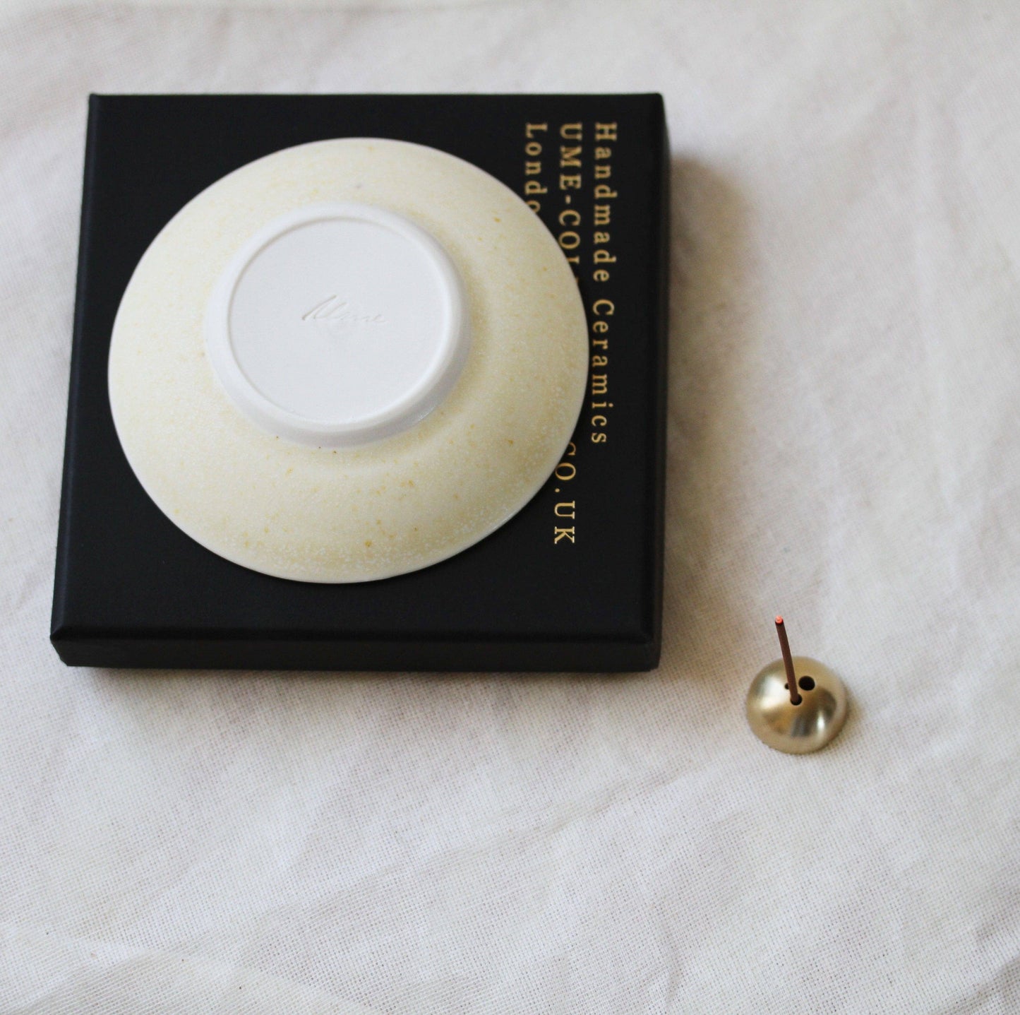 PORCELAIN INCENSE DISH ~ Sandstone Quartz