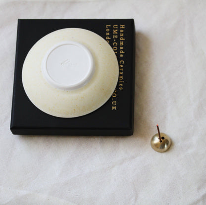 PORCELAIN INCENSE DISH ~ Sandstone Quartz