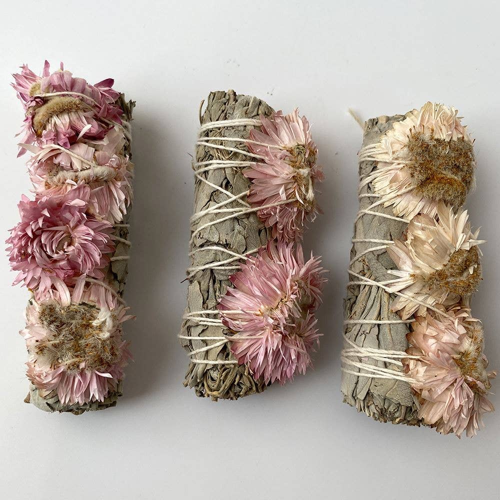 Pink Sunflower, White Sage