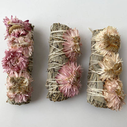 Pink Sunflower, White Sage