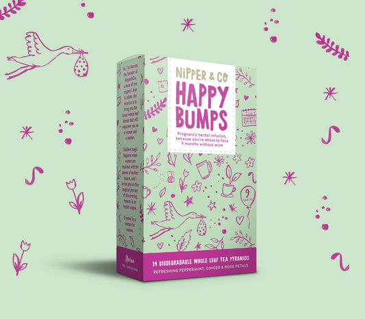 Herbal tea for pregnancy, Happy Bumps, pregnancy gift (nipper & co)