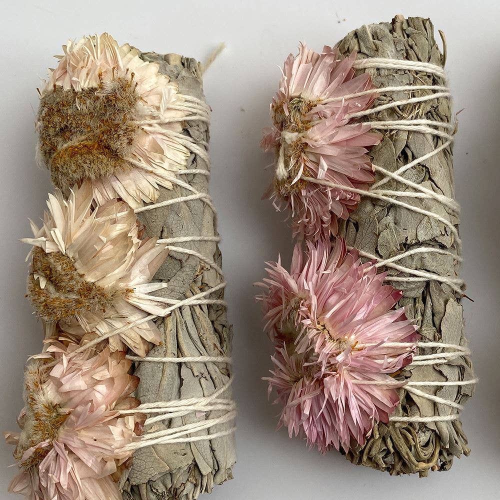 Pink Sunflower, White Sage