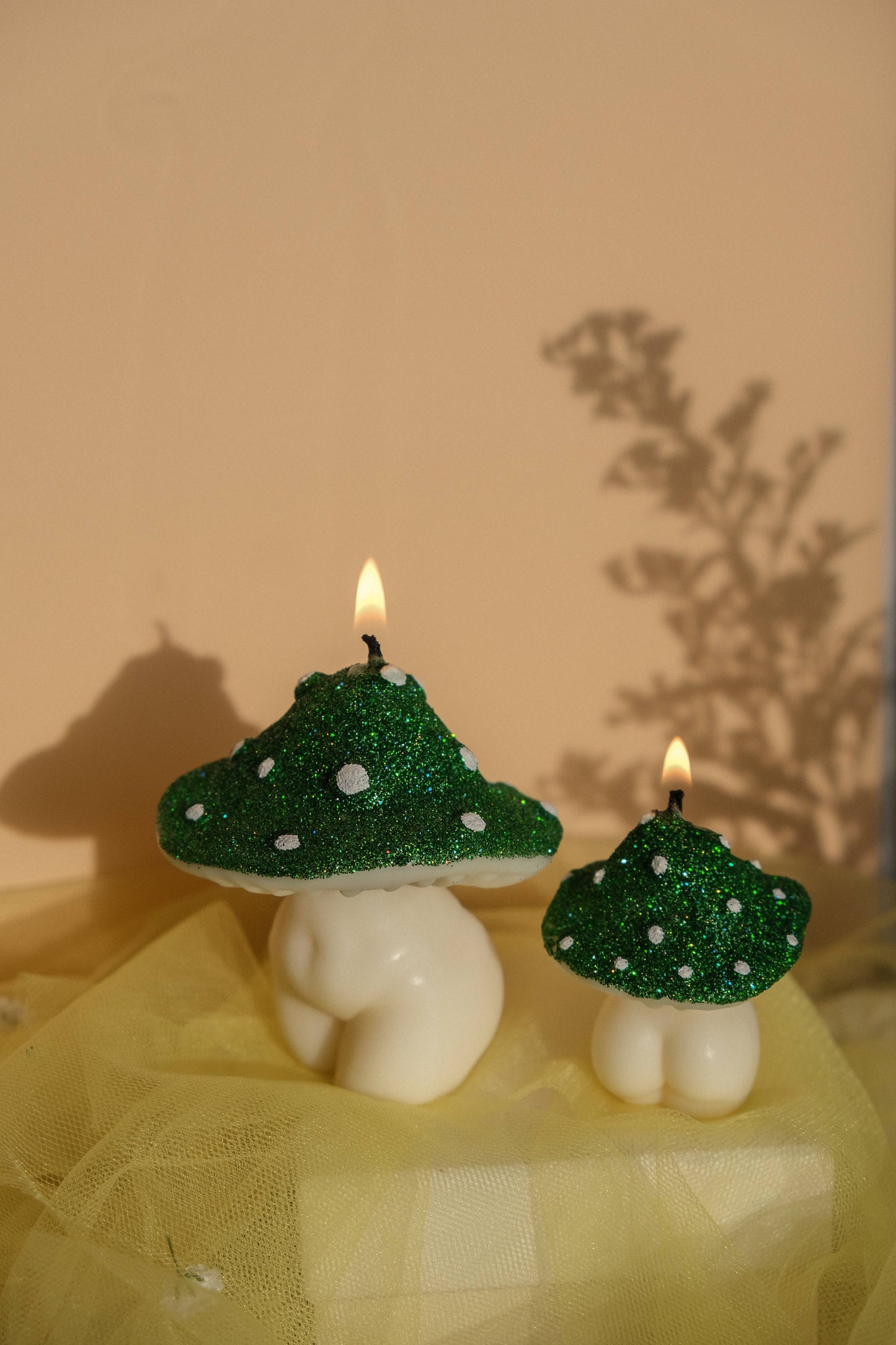 Glittery Goddess Mushrooms | Mushroom Candles