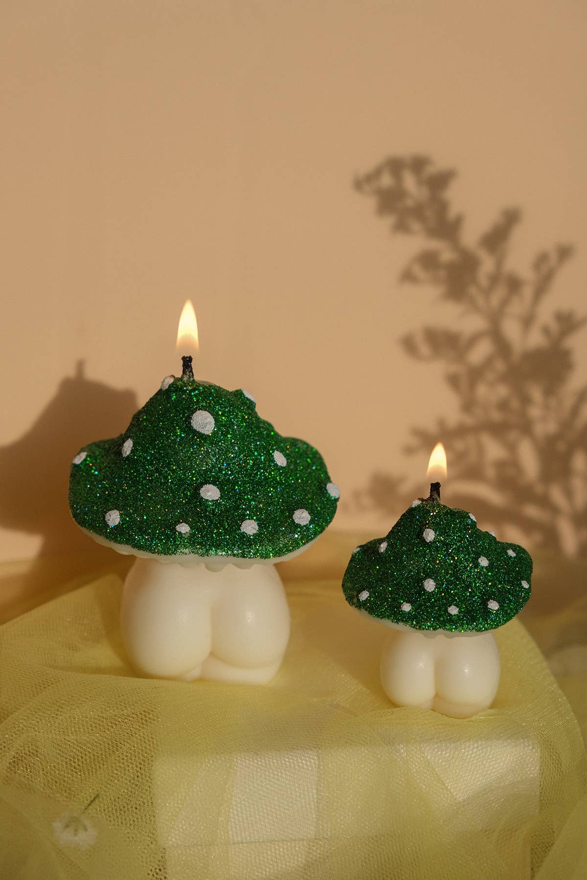 Glittery Goddess Mushrooms | Mushroom Candles