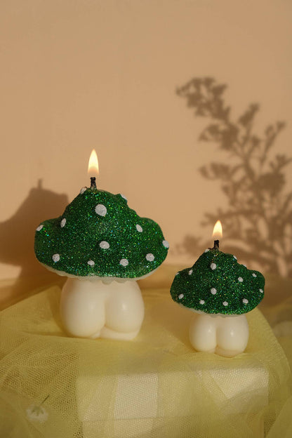 Glittery Goddess Mushrooms | Mushroom Candles