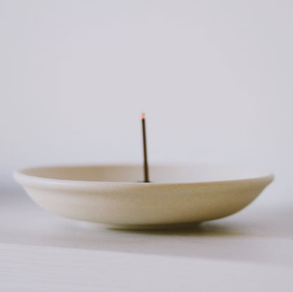 PORCELAIN INCENSE DISH ~ Sandstone Quartz