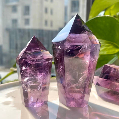 Crystal - AAAA Grade Brazilian Natural Amethyst Tower Point Generator