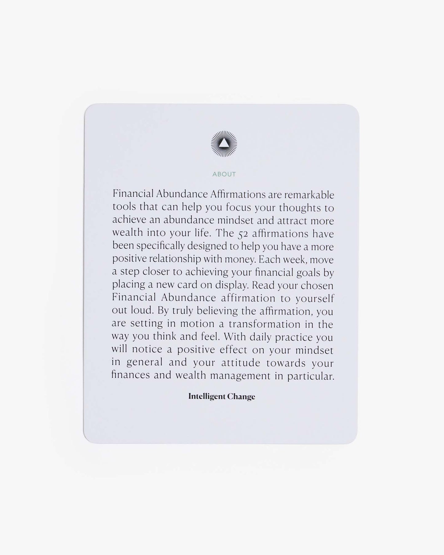 Mindful Affirmations for Financial Abundance, Display Cards