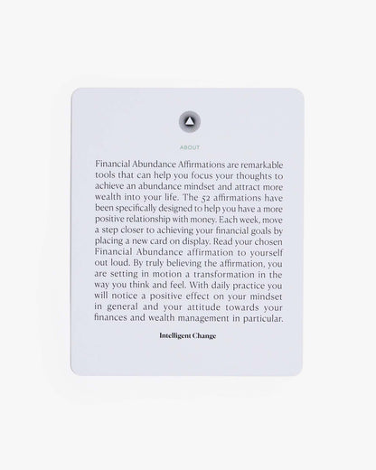 Mindful Affirmations for Financial Abundance, Display Cards