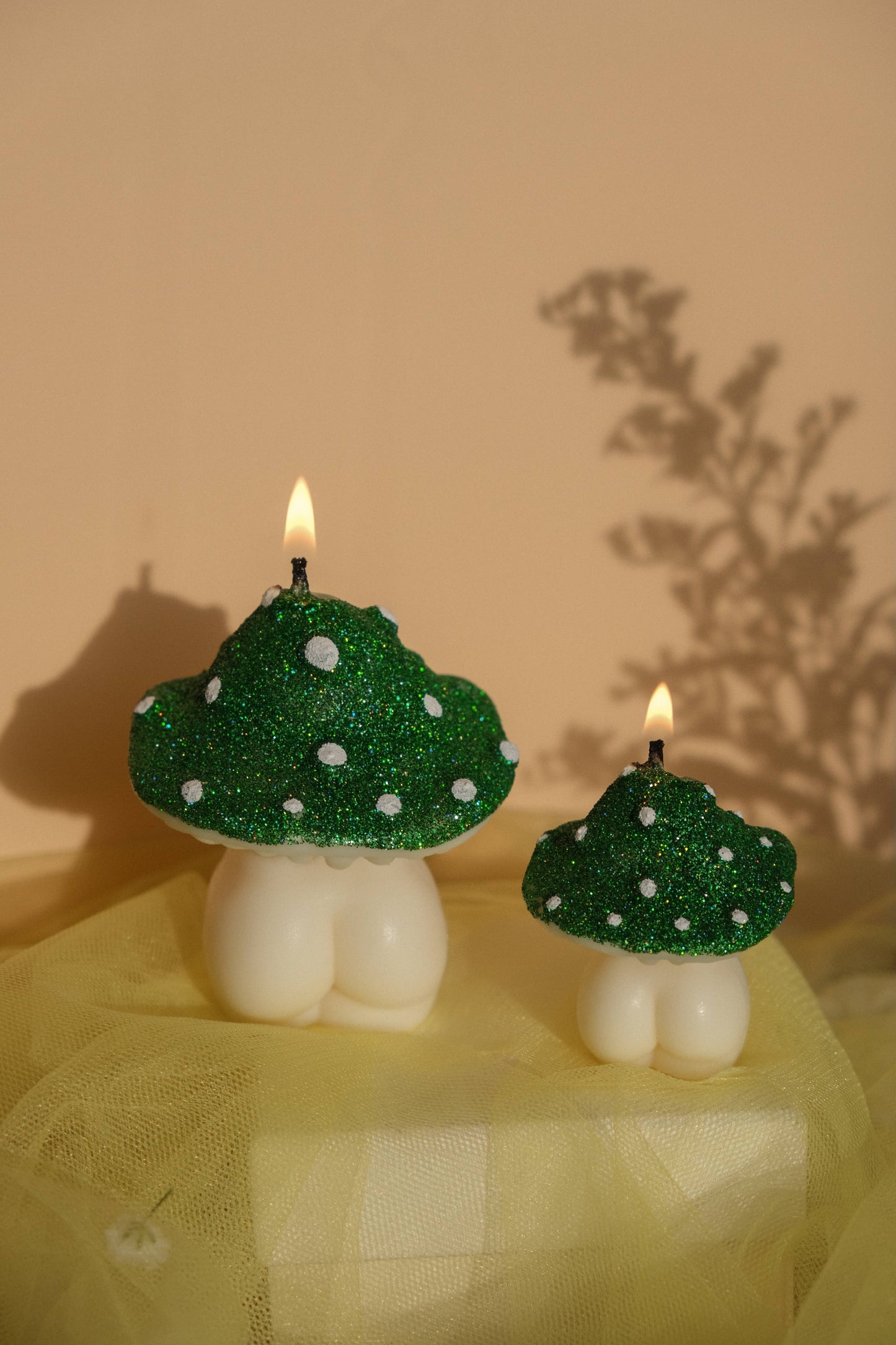 Glittery Goddess Mushrooms | Mushroom Candles