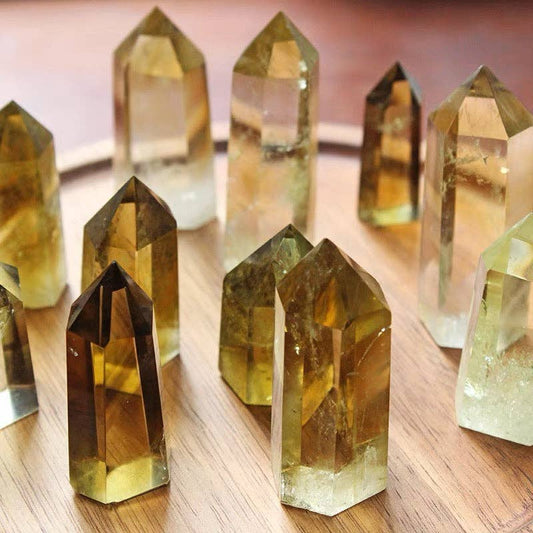 AAAA Grade Brazilian Citrine Tower Point Generator crystal
