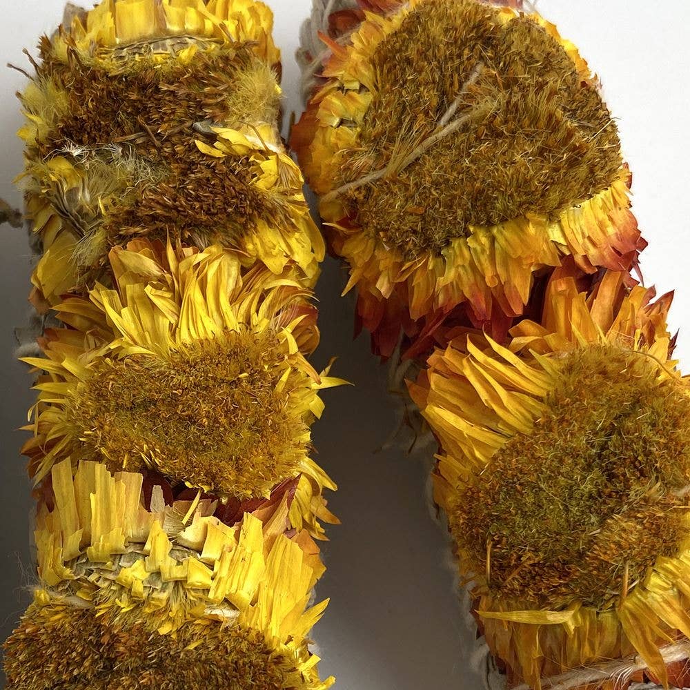 Yellow Sunflower and White Sage 4"