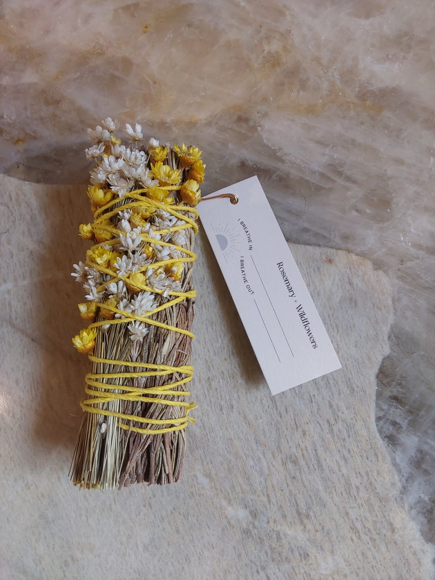 Rosemary & Yellow Wildflowers (Black Jane)