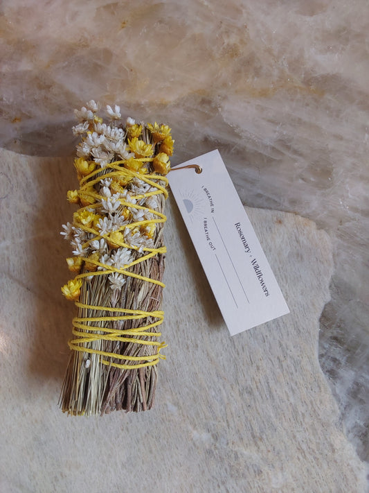 Rosemary & Yellow Wildflowers (Black Jane)